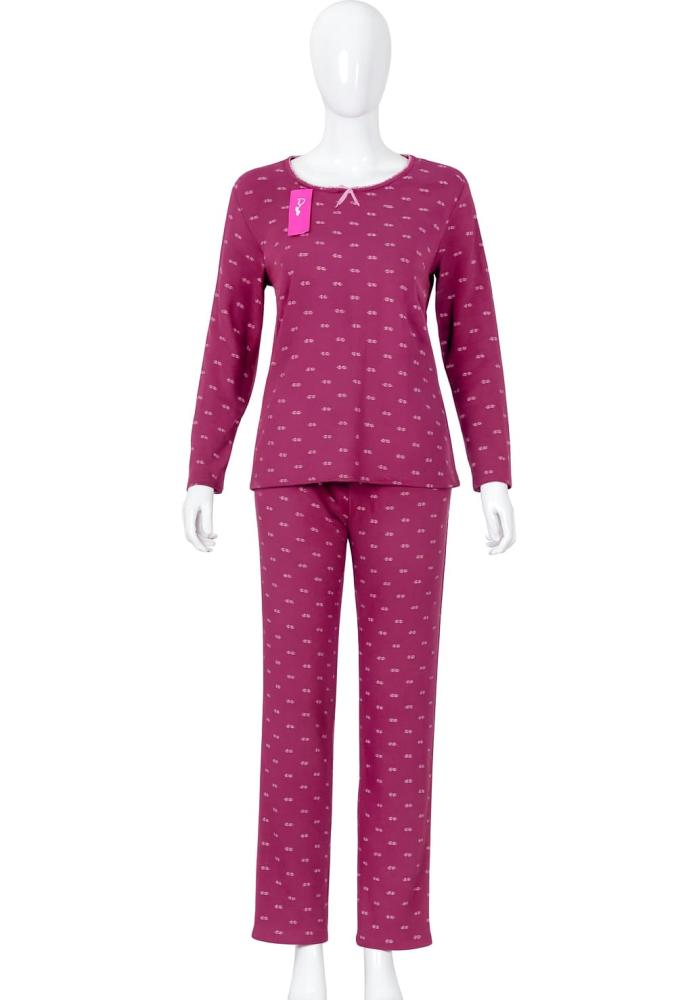 Pijama dama,vătuită,maneca lunga si pantaloni lungi,En-gros